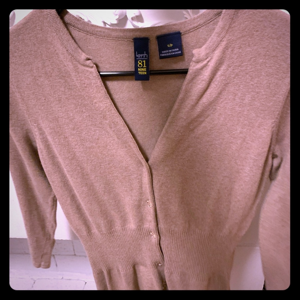 Tan Kersh Button up sweater